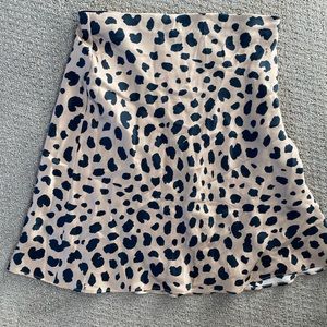 realisation par cheetah print mini slip skirt